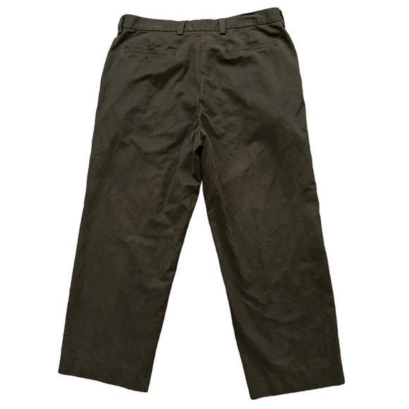 Tommy Bahama Pants Mens Size 35x32 Chino Flat Front Silk Blend Olive Green - Picture 2 of 6